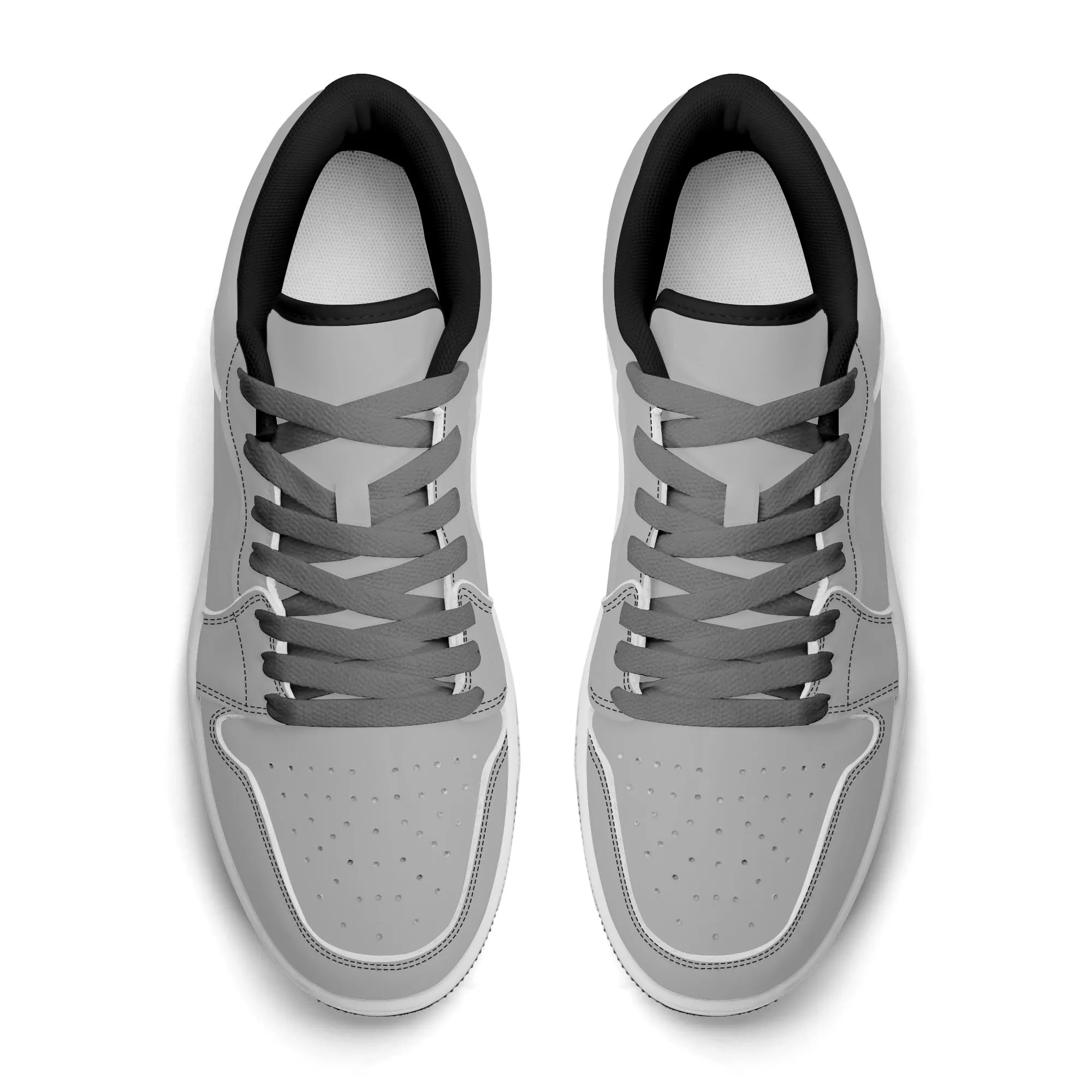 Silberne Low Top Leder Sneaker für Herren