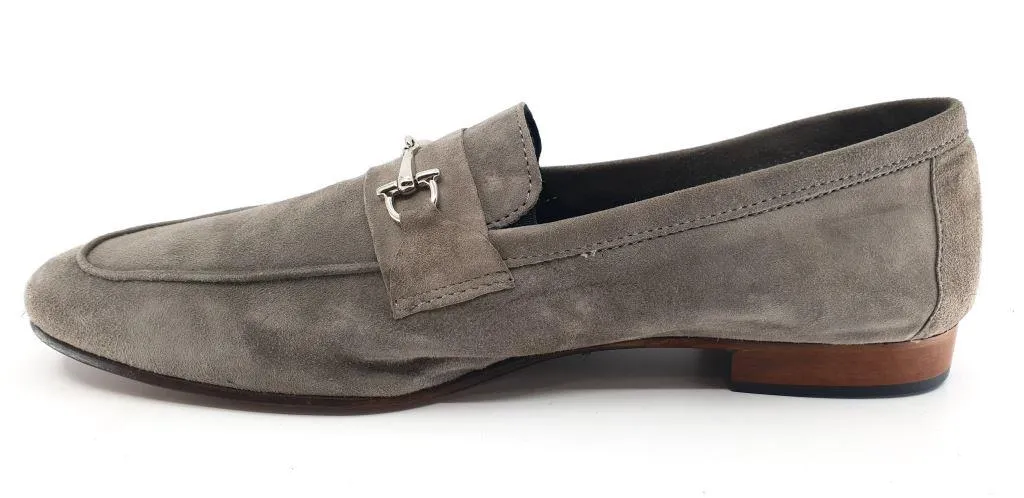 Simon Grey Suede Men's Horsebit Loafers