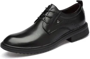 Single Season Oxford Shoes for Men Lace Up Round Toe Crocodile Embossed Shoes Block Heel Rubber Sole Slip Resistant Low Top Party Very Popular Among Young People