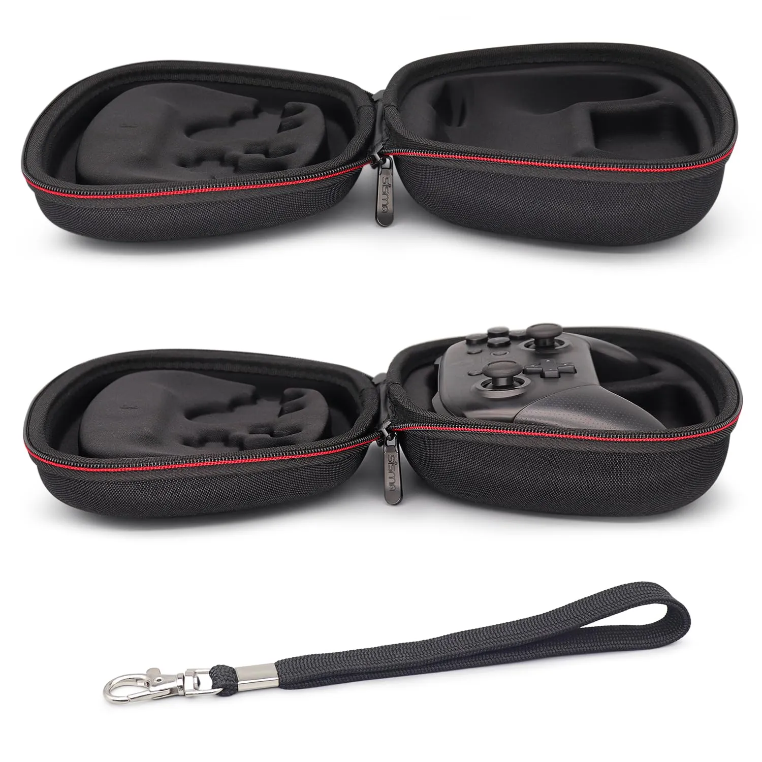 sisma Carry Case Compatible with Nintendo Switch Pro Controller, Travel Protective Case Hard Shell Portable Storage Bag, All-around Protection for Buttons & Joysticks -Black