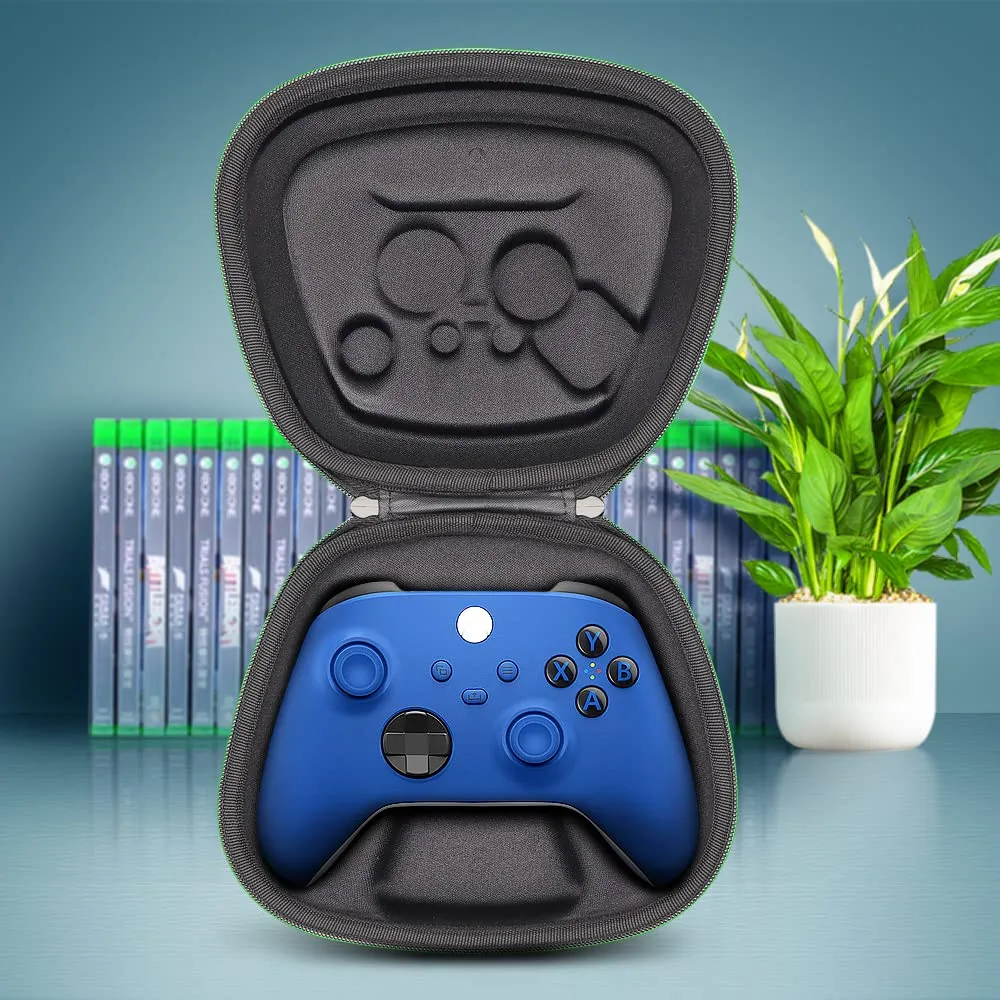 sisma Carry Case Compatible with Xbox Series X/S & Core Wireless Controller Hard Shell Home Safekeeping Travel Protective Cover Storage Case Carrying Bag Black
