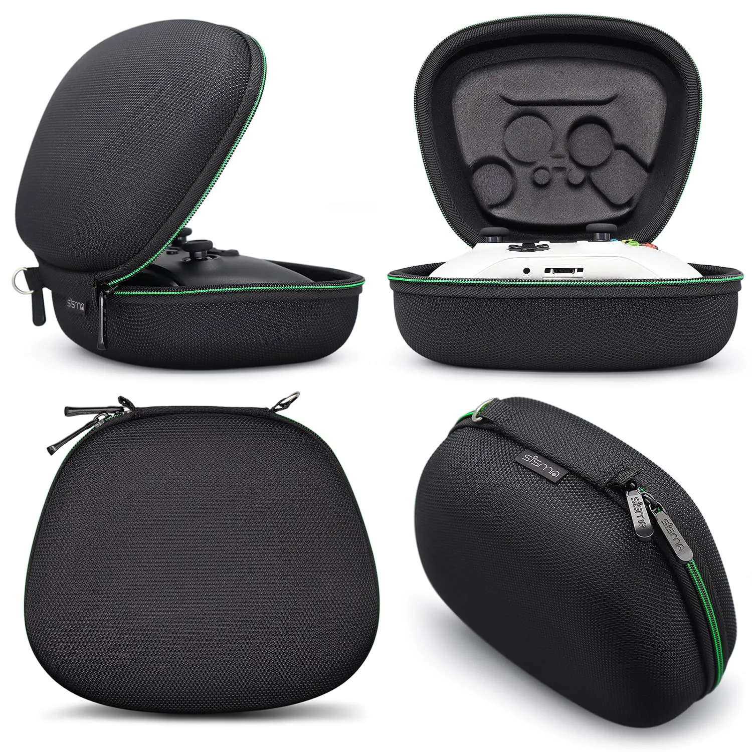 sisma Carry Case Compatible with Xbox Series X/S & Core Wireless Controller Hard Shell Home Safekeeping Travel Protective Cover Storage Case Carrying Bag Black