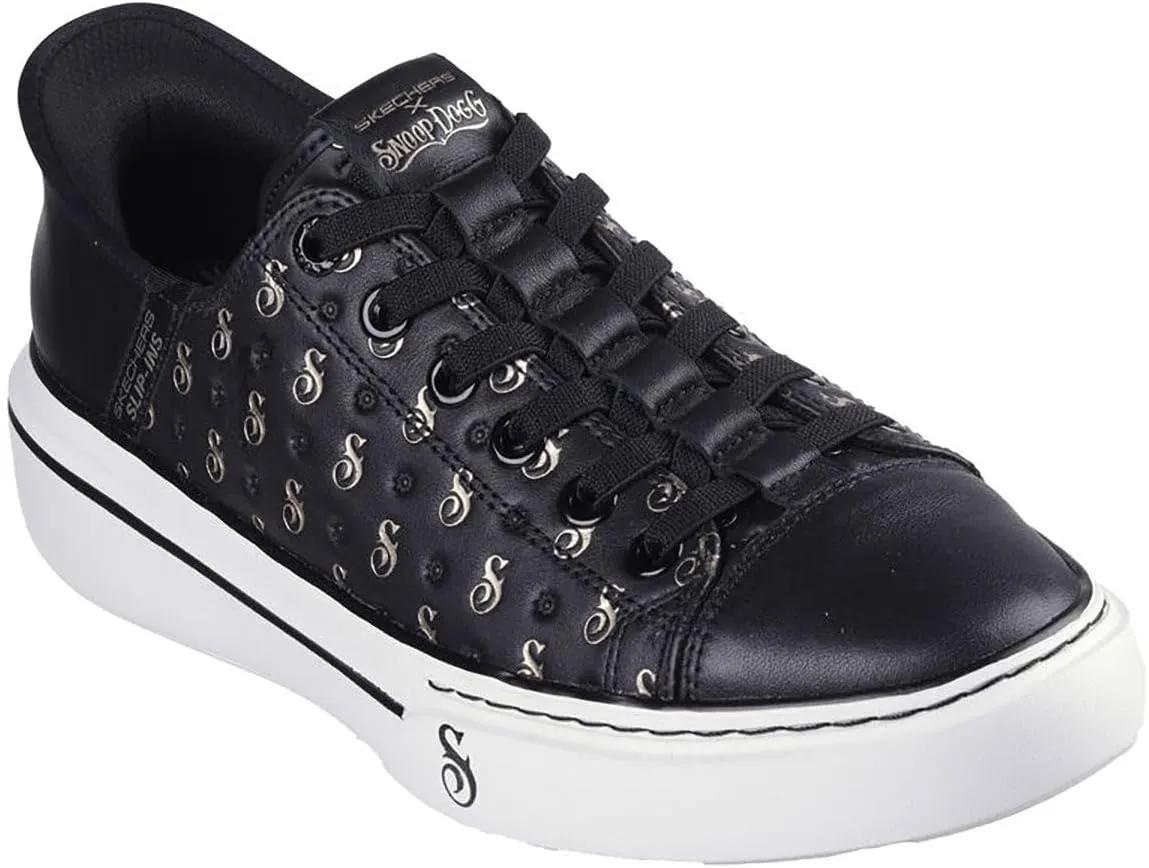Skechers Men's Snoop One Dogg S-Print Black/Gold Low Top Sneaker Shoes 10