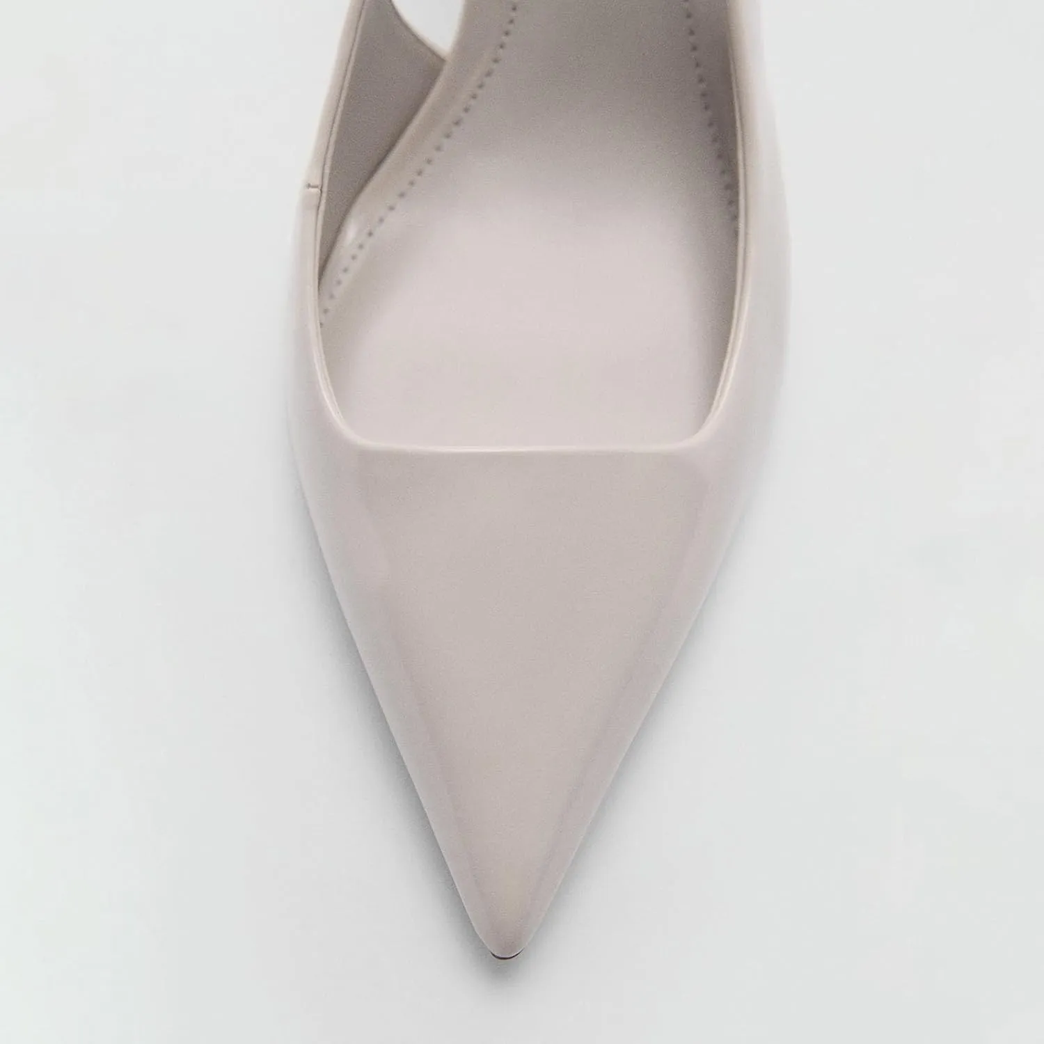 Slingback Heels for Women Patent Leather Stiletto Heel Pumps Pointed Toe Slip On Dress Shoes