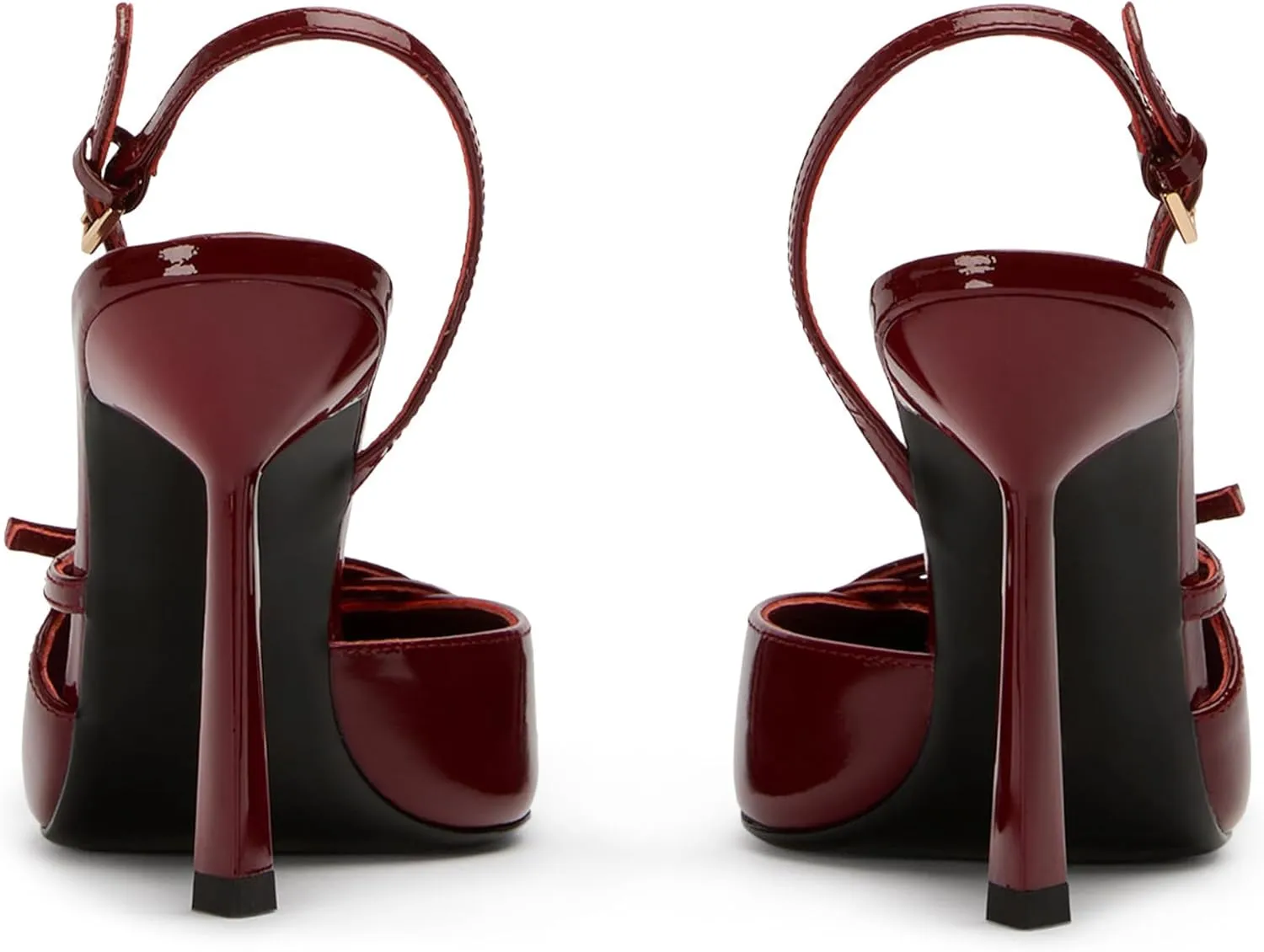 Slingback High Heels for Women Closed Pointed Toe Pumps with Buckle Strap Sexy Backless Stiletto Heeled Sandals Shoes