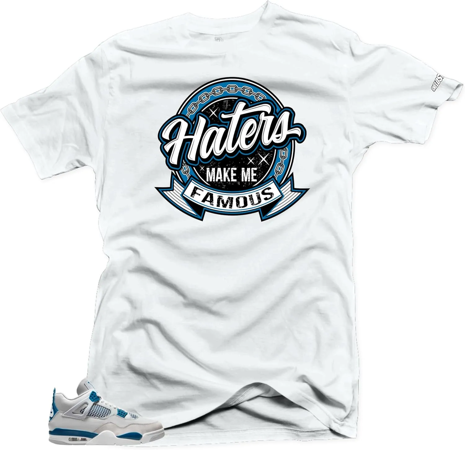 SNELOS Shirt to Match Jordan 4 Military Blue Match Jordan Tee