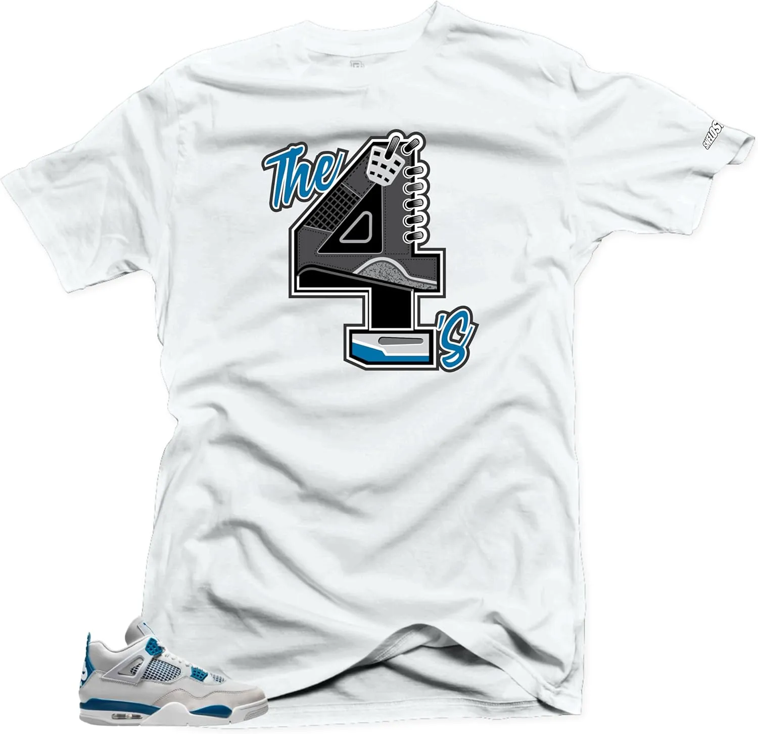 SNELOS Shirt to Match Jordan 4 Military Blue Match Jordan Tee