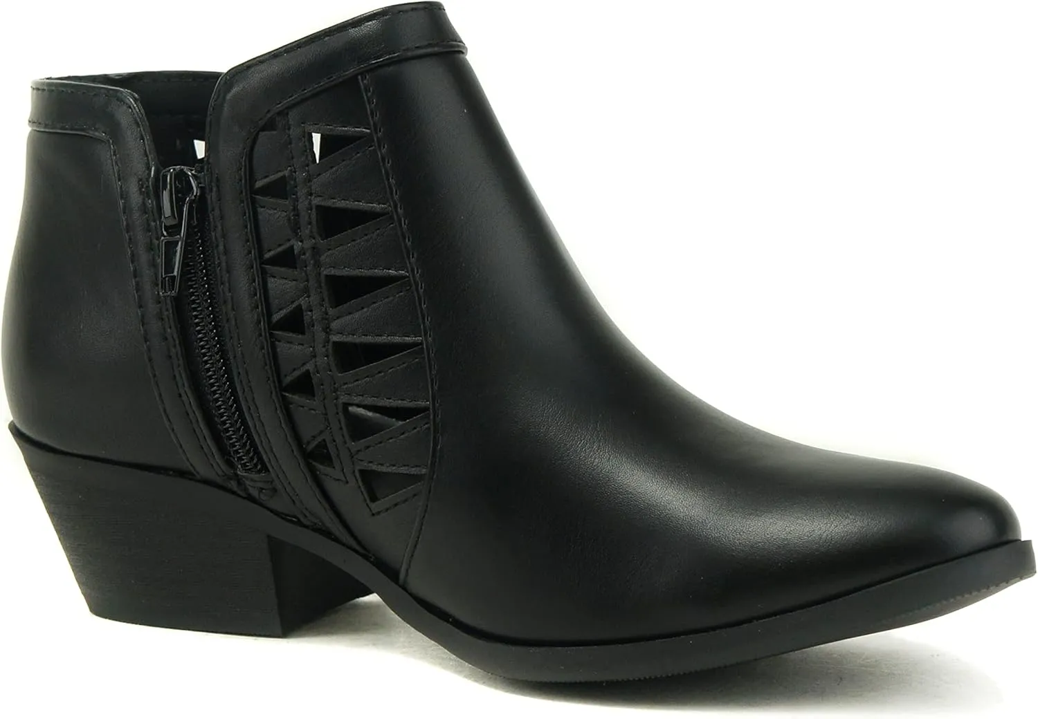 Soda Chance Women's Closed Toe Multi Strap Ankle Bootie