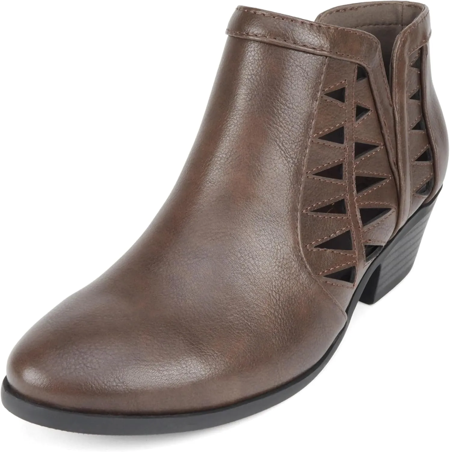 Soda Chance Women's Closed Toe Multi Strap Ankle Bootie
