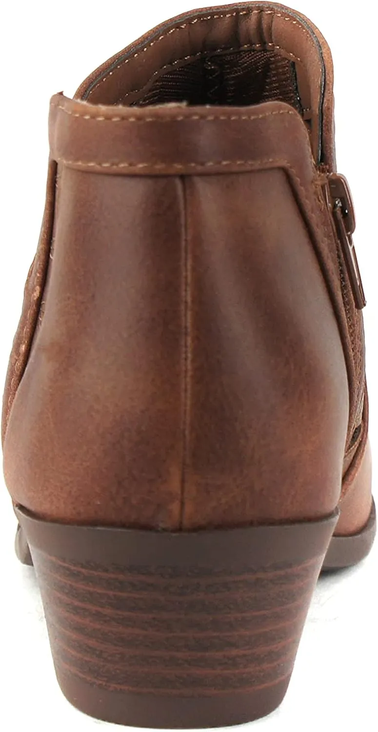 Soda Chance Women's Closed Toe Multi Strap Ankle Bootie