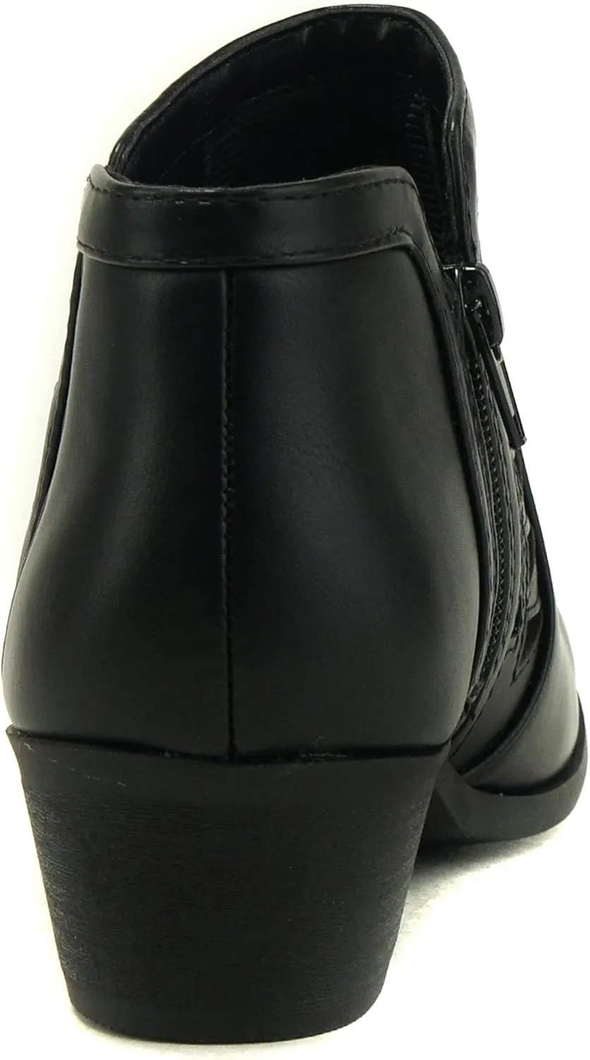 Soda Chance Women's Closed Toe Multi Strap Ankle Bootie