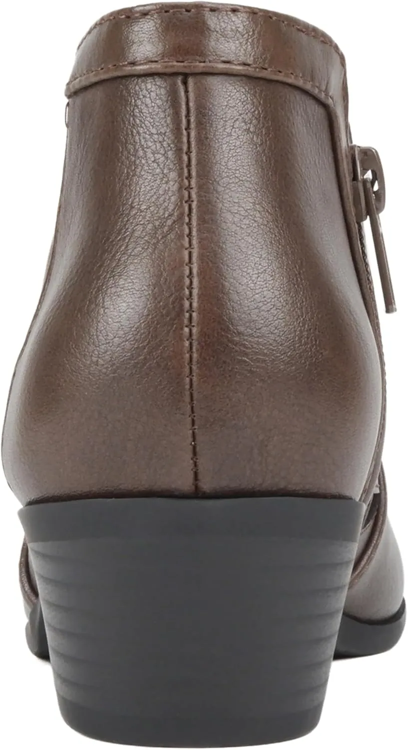 Soda Chance Women's Closed Toe Multi Strap Ankle Bootie