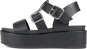 Soda “STELLAR” ~ Women Flatform Multi Strap Double Buckle Open Toe Ankle Strap Platform Wedge Sandals