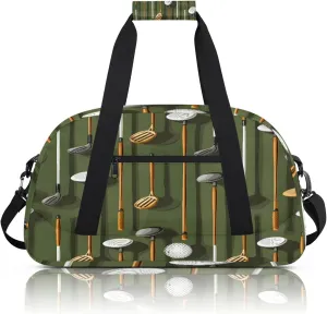 Sport Golf Ball Small Gym Bag 18 inch Carry On Duffel Bag for Weekender Travel Sports Workout Yoga Gymnastics Dance Ballet