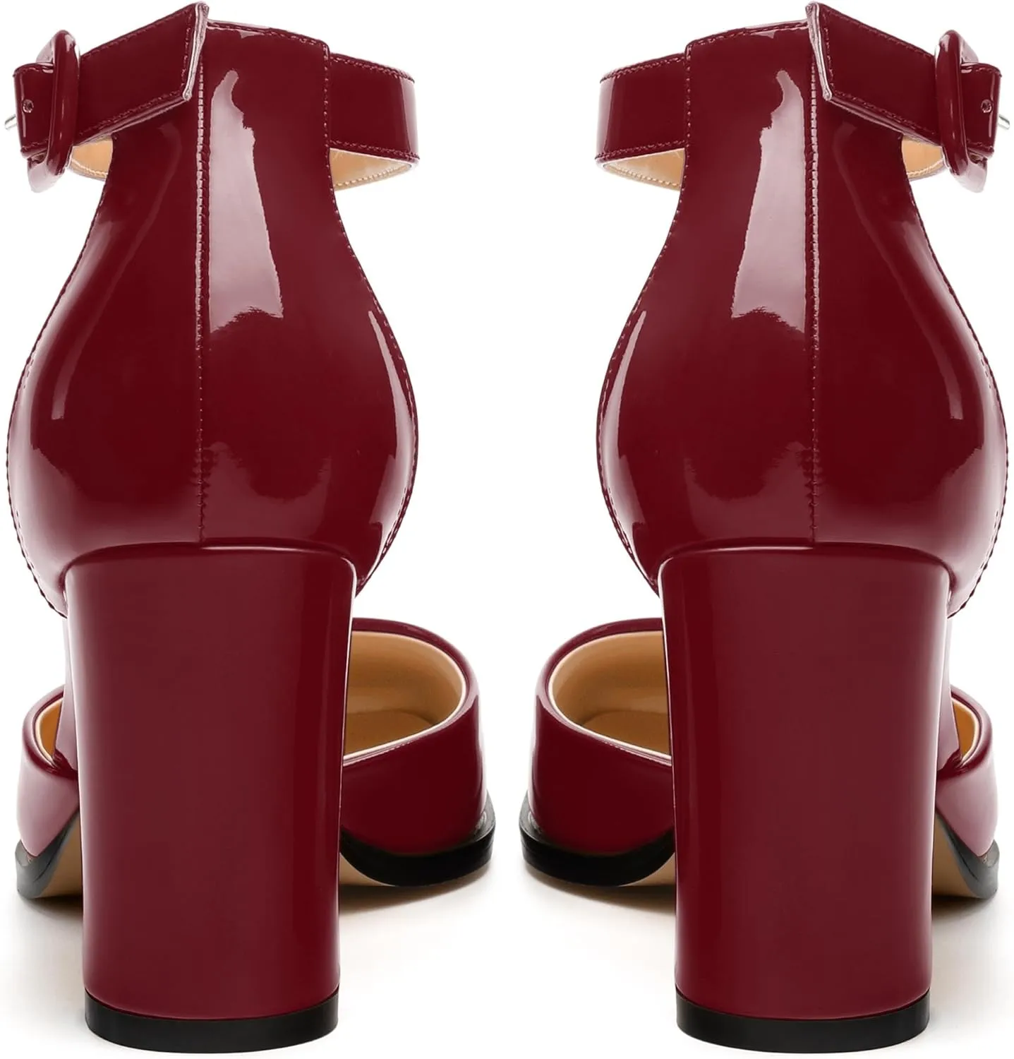 Square Toe Chunky Heels for Women, 3-Inch Block High Heels Women's Pumps for Wedding, Party, Dress Shoes