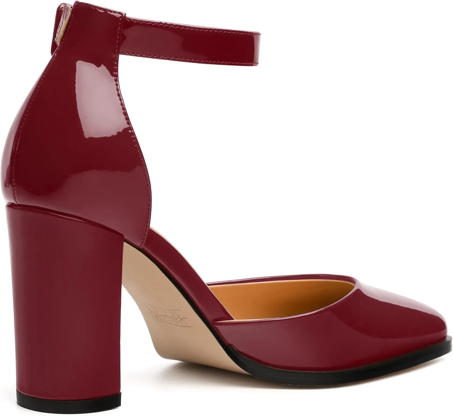 Square Toe Chunky Heels for Women, 3-Inch Block High Heels Women's Pumps for Wedding, Party, Dress Shoes