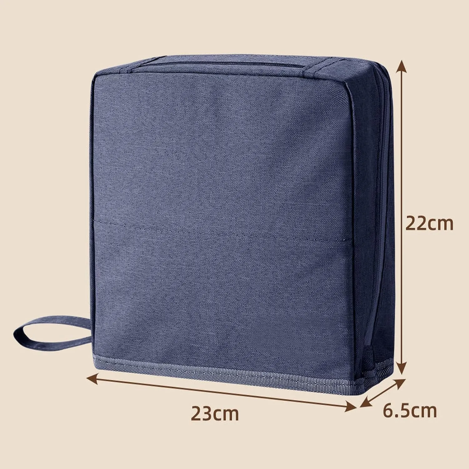 Standing Makeup Bag, Doresty Standing Makeup Bag Portable, Large Capacity, Waterproof with Compartments (Beige)