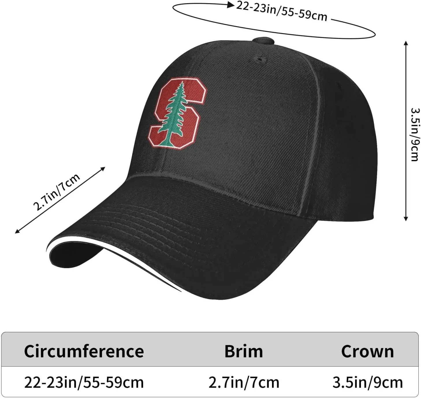 Stanford University Sandwich Cap Unisex Classic Baseball Capunisex Adjustable Casquette Dad Hat