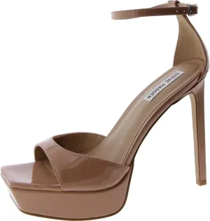 Steve Madden Womens Scorch Patent Ankle Strap Platform Heels