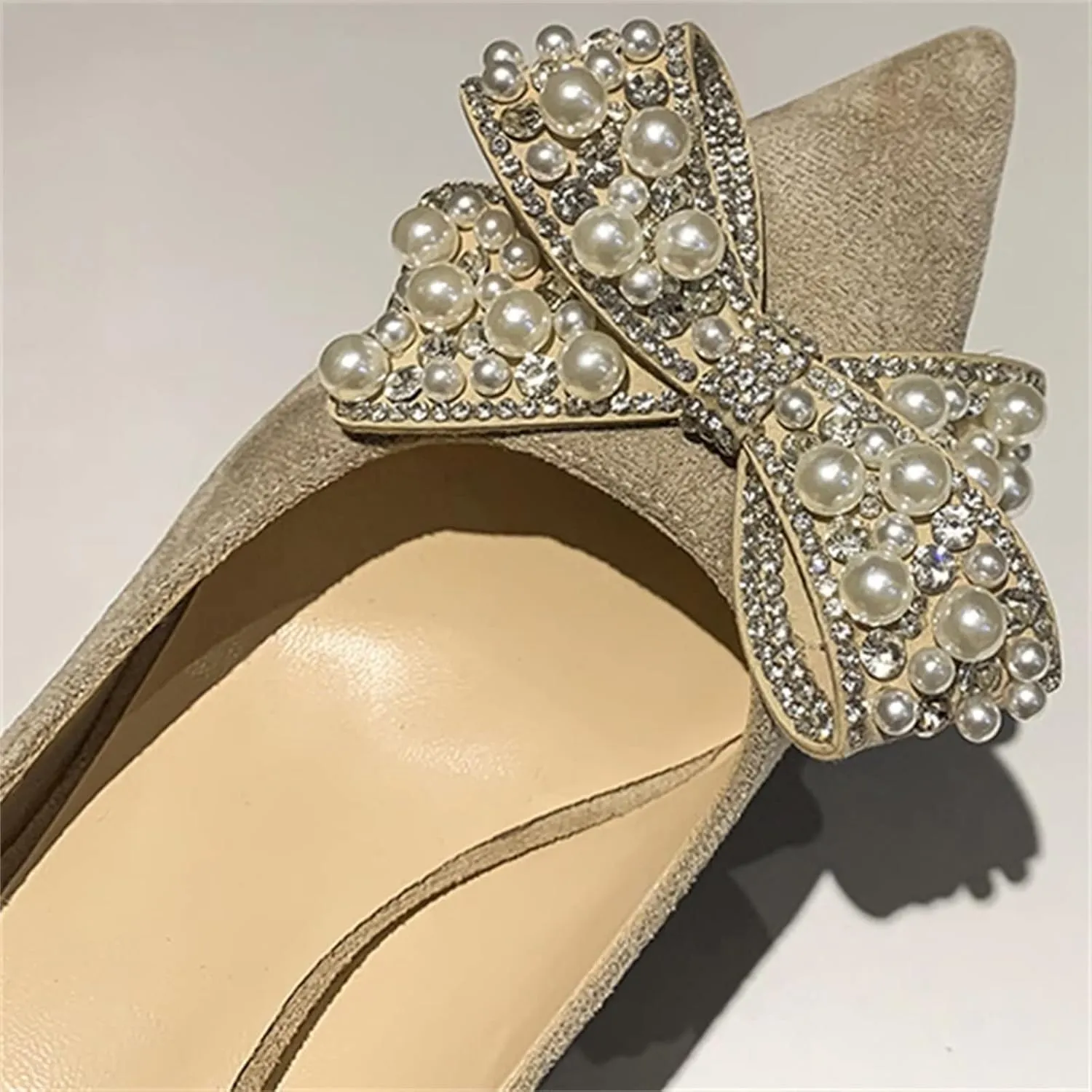 Stunner Women's Closed Pointed Toe Pumps Stiletto High Heels Wedding Party Dress Heeled Shoes with Bowknot