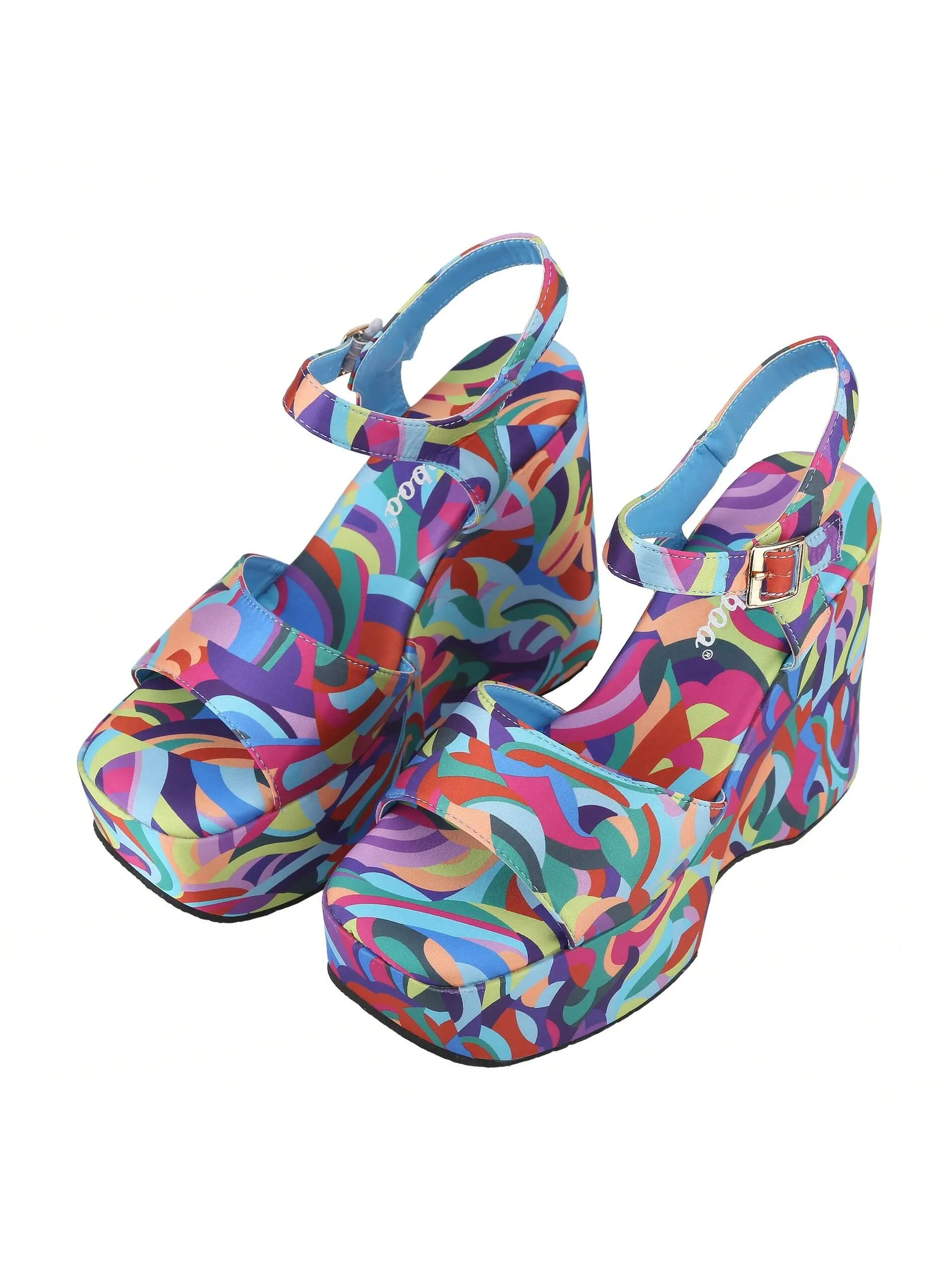 Stylish Summer Bliss: Open-Toe Ankle Strap Wedge Heels