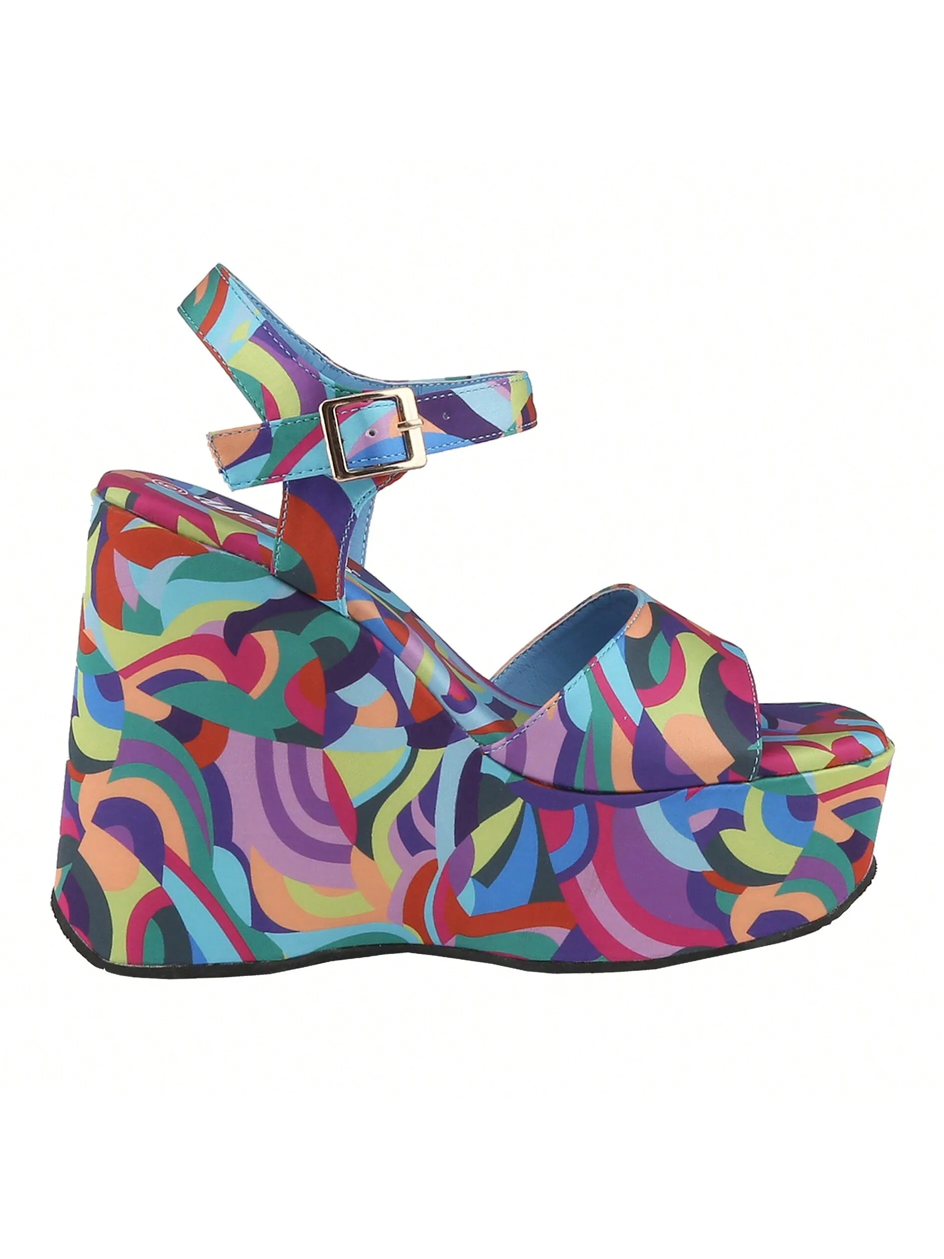 Stylish Summer Bliss: Open-Toe Ankle Strap Wedge Heels