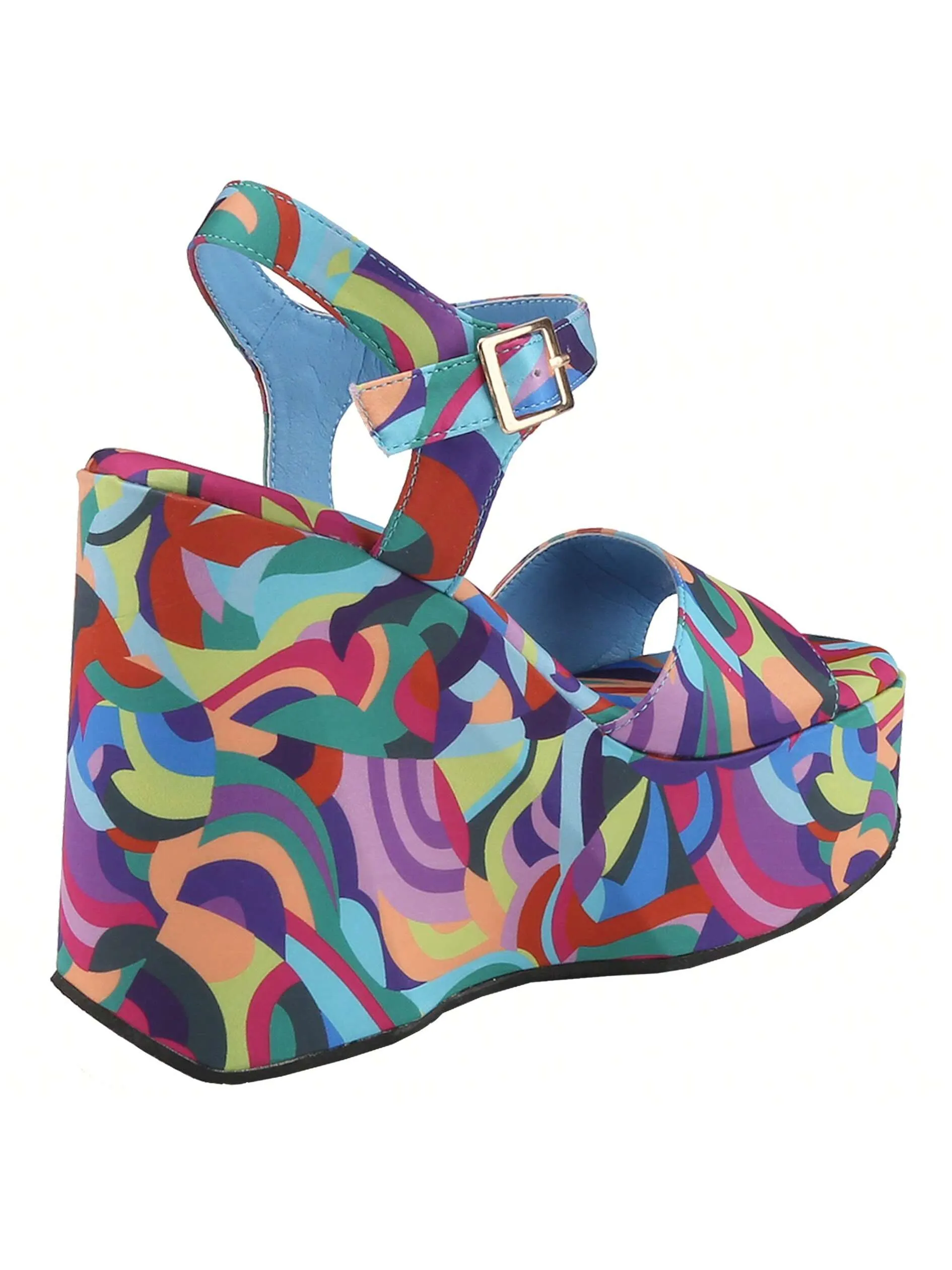Stylish Summer Bliss: Open-Toe Ankle Strap Wedge Heels