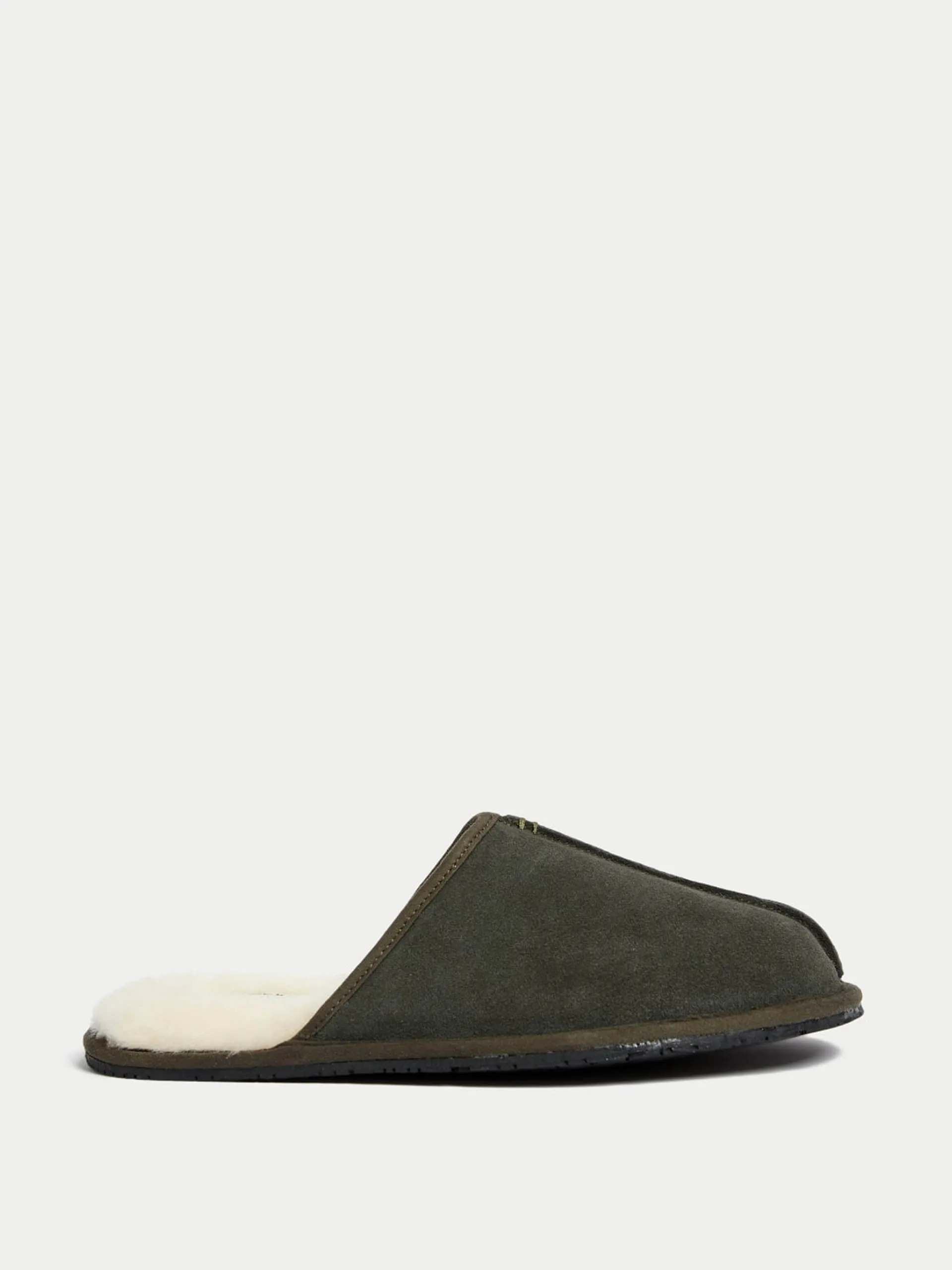 Suede mule slippers