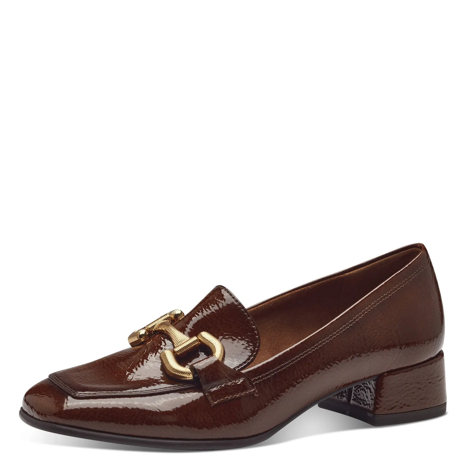 TAMARIS - 24316-305 SLIP-ON FASHION LOAFER - TAN PATENT