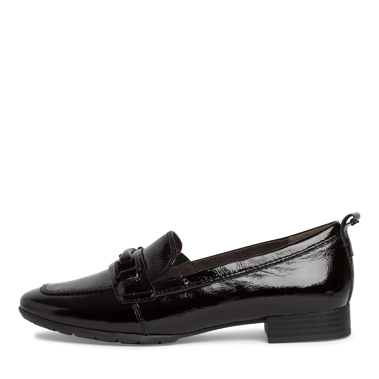 TAMARIS - 84205-018 FLAT SLIP-ON SHOE - BLACK PATENT