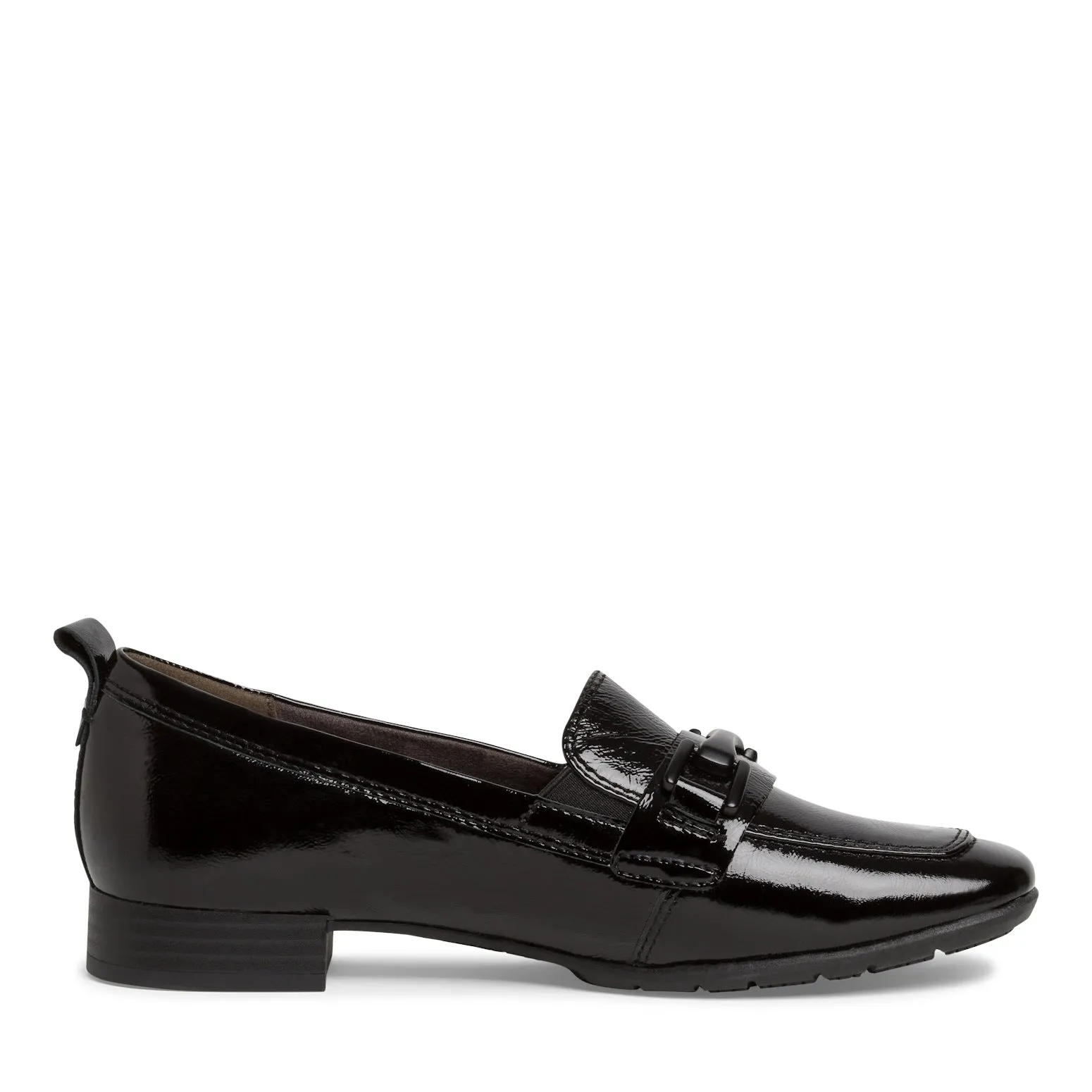 TAMARIS - 84205-018 FLAT SLIP-ON SHOE - BLACK PATENT