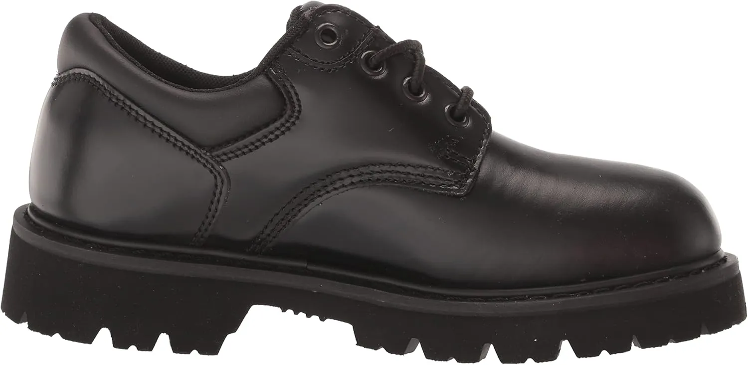 Thorogood Uniform Classics Steel Toe Oxford Work Shoes for Men and Women Featuring Polishable High-Shine Leather, Goodyear Storm Welt, and Non-Slip EVA Lug Outsole