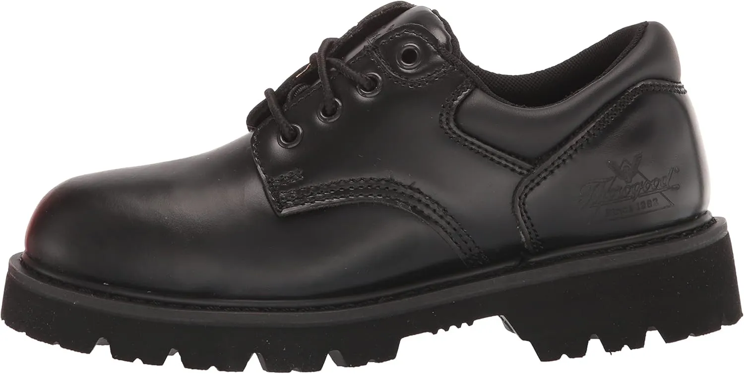 Thorogood Uniform Classics Steel Toe Oxford Work Shoes for Men and Women Featuring Polishable High-Shine Leather, Goodyear Storm Welt, and Non-Slip EVA Lug Outsole