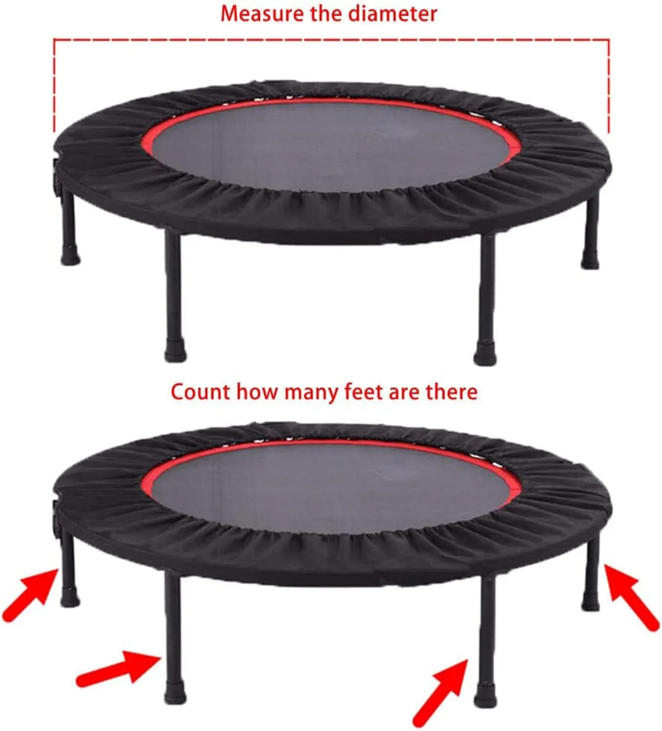 Trampoline Spring, Trampoline Accessories,Replacement Trampoline Safety Pad Mat, Oxford Cloth Trampoline Spring Covers, Safety Tear-Resistant Edge Protection Round Frames Trampoline Accessories