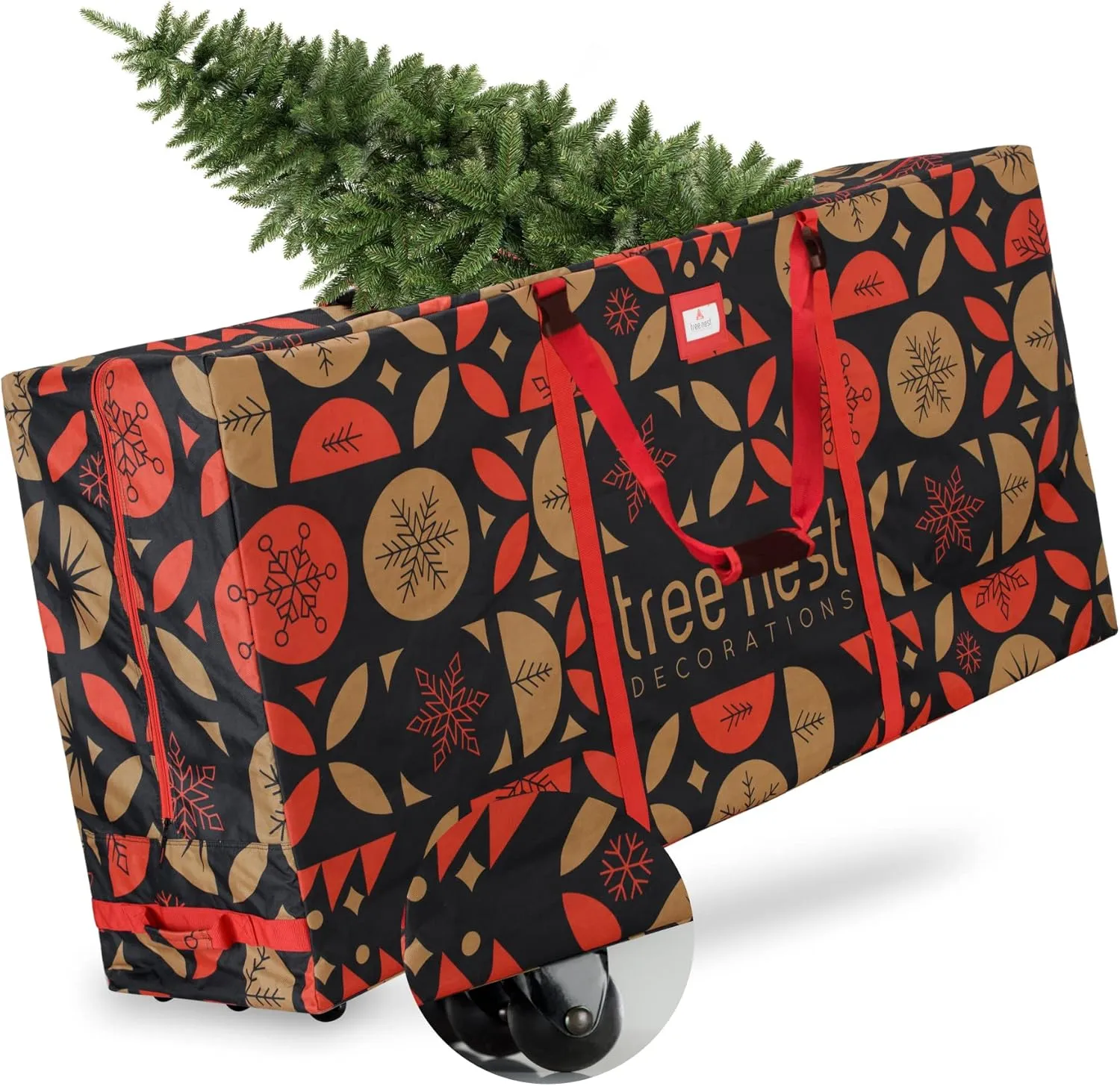 Tree Nest Oxford Christmas Tree Storage Bag, 7.5ft, Wheeled, Waterproof, Rectangular, Stylish, Zipper Closure