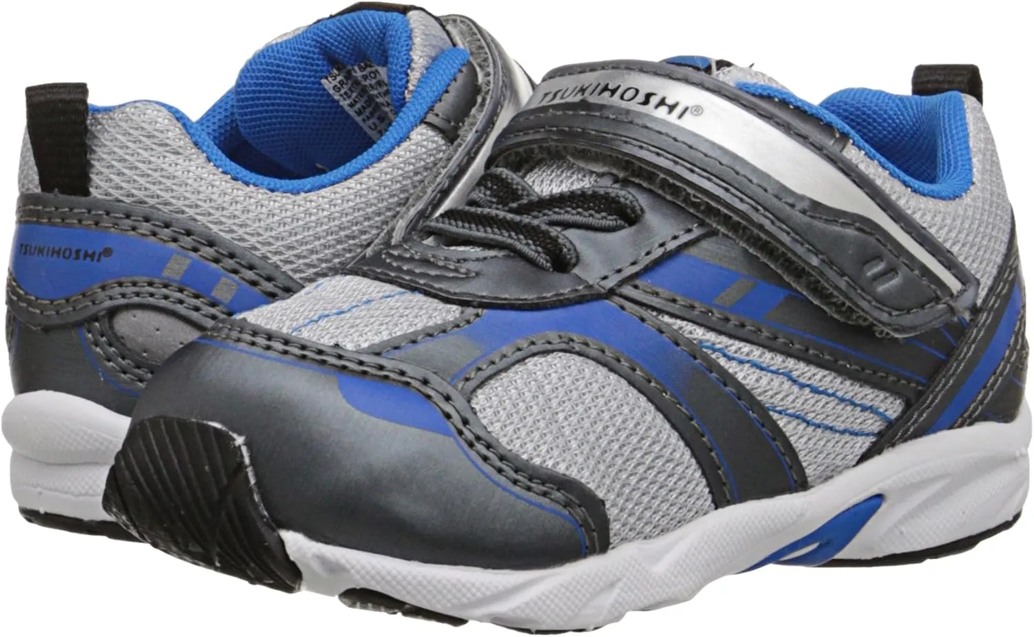 TSUKIHOSHI 3022 SPORT Strap-Closure Machine Washable Baby Sneaker Shoe with Wide Toe Box and Slip-Resistant, Non-Marking Outsole - For Infants and Toddlers, Ages 0-4