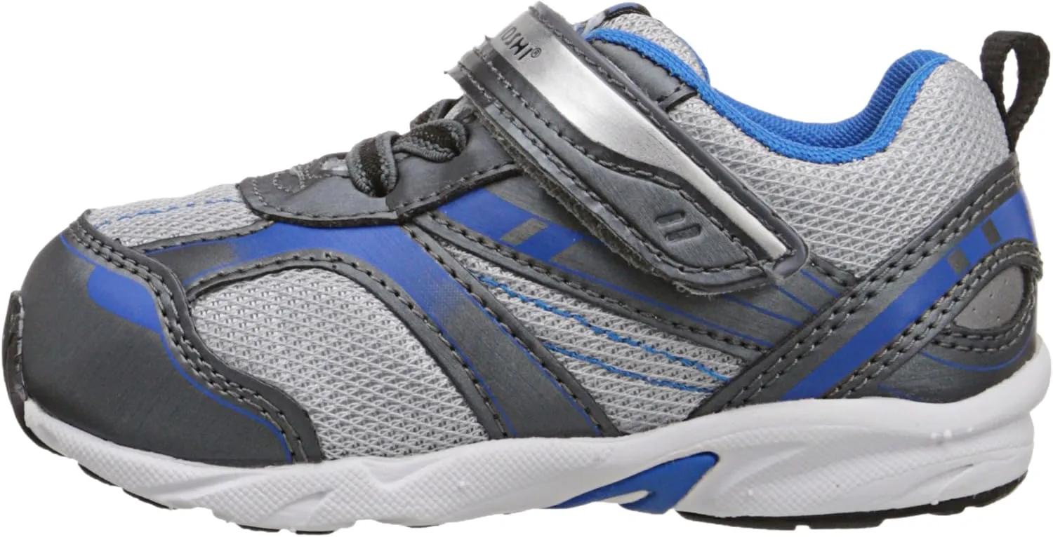 TSUKIHOSHI 3022 SPORT Strap-Closure Machine Washable Baby Sneaker Shoe with Wide Toe Box and Slip-Resistant, Non-Marking Outsole - For Infants and Toddlers, Ages 0-4
