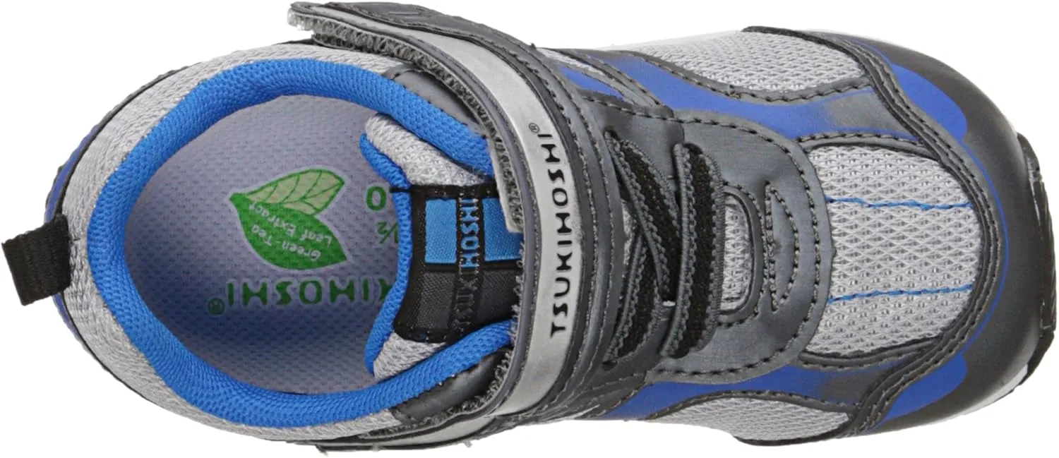 TSUKIHOSHI 3022 SPORT Strap-Closure Machine Washable Baby Sneaker Shoe with Wide Toe Box and Slip-Resistant, Non-Marking Outsole - For Infants and Toddlers, Ages 0-4