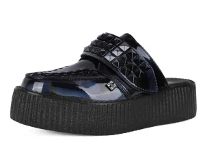 TUK-V3261L Black Rainbow Haze Studded Creeper Mule