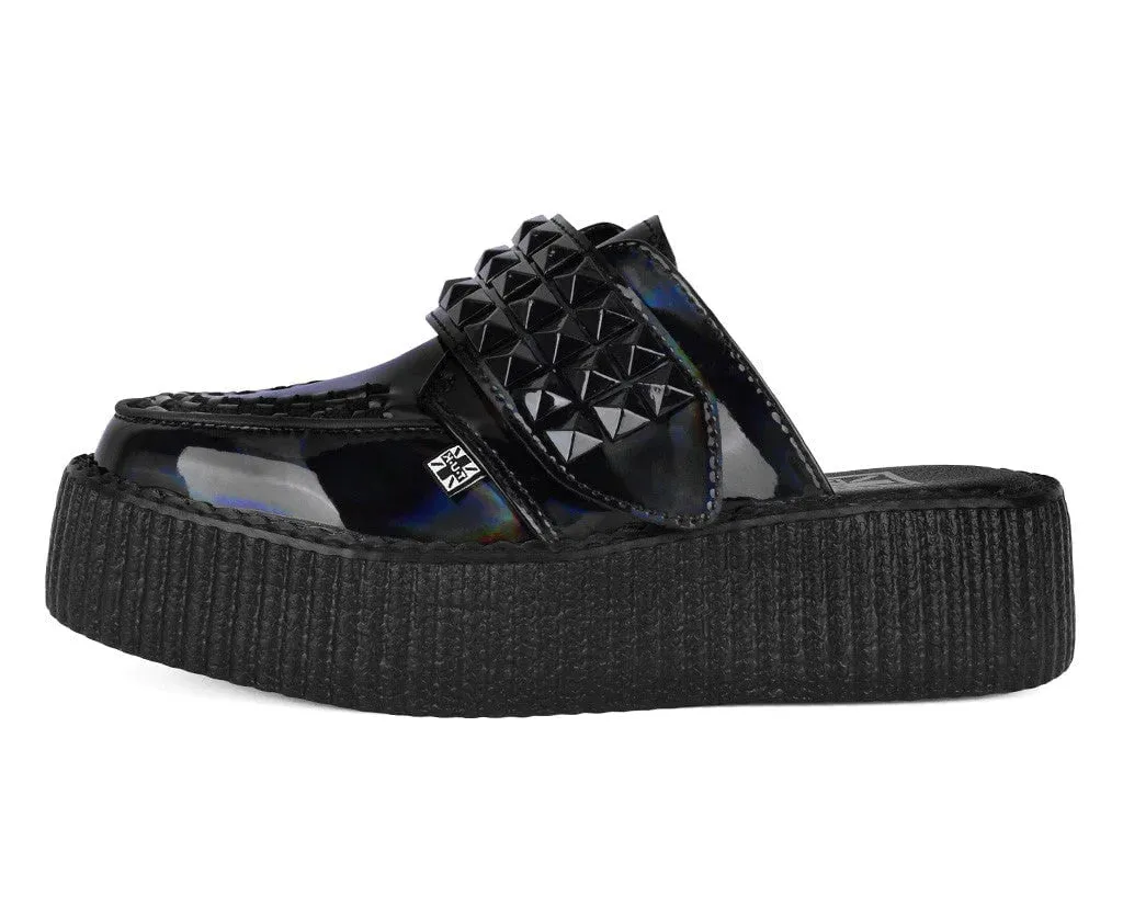TUK-V3261L Black Rainbow Haze Studded Creeper Mule
