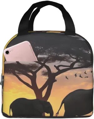 Twilight in the Grassland Lunch Bag Lunch Box for Women & Men â€“ Leakproof Cute Cooler Lunch Tote Bag, Large Capacity for Work Travel Picnic