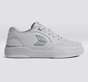 UBA Onyx Grey Leather Steel Grey Logo Sneaker
