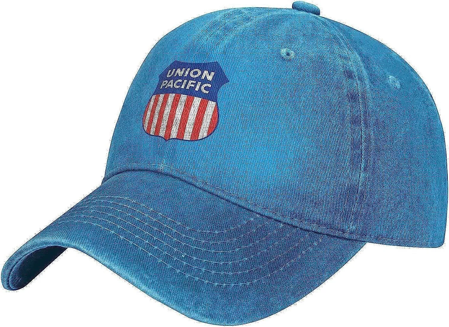 Union Pacific Railroad Denim Trucker Hat Baseball Cap for Men Or Women Cowboy