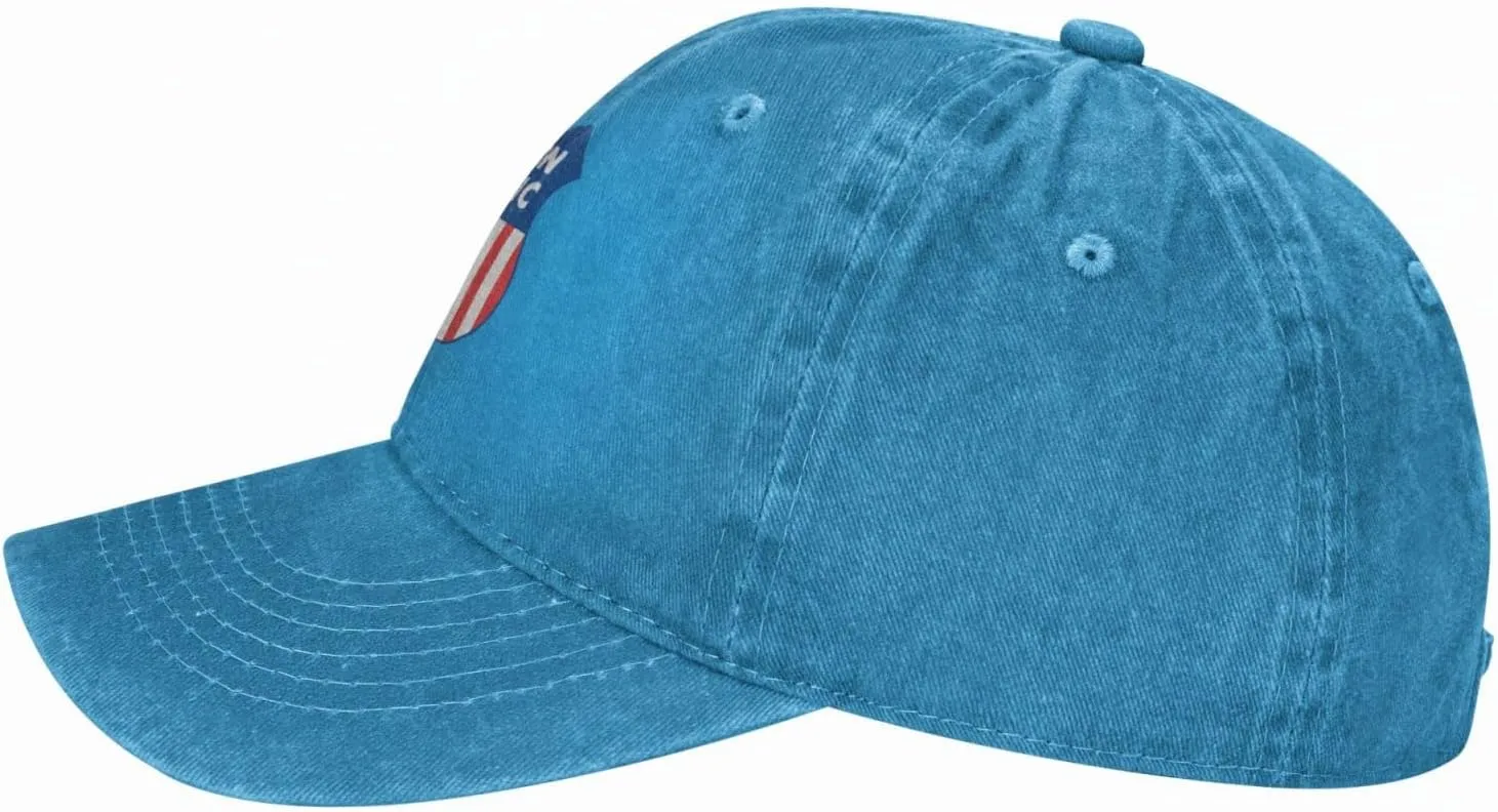 Union Pacific Railroad Denim Trucker Hat Baseball Cap for Men Or Women Cowboy