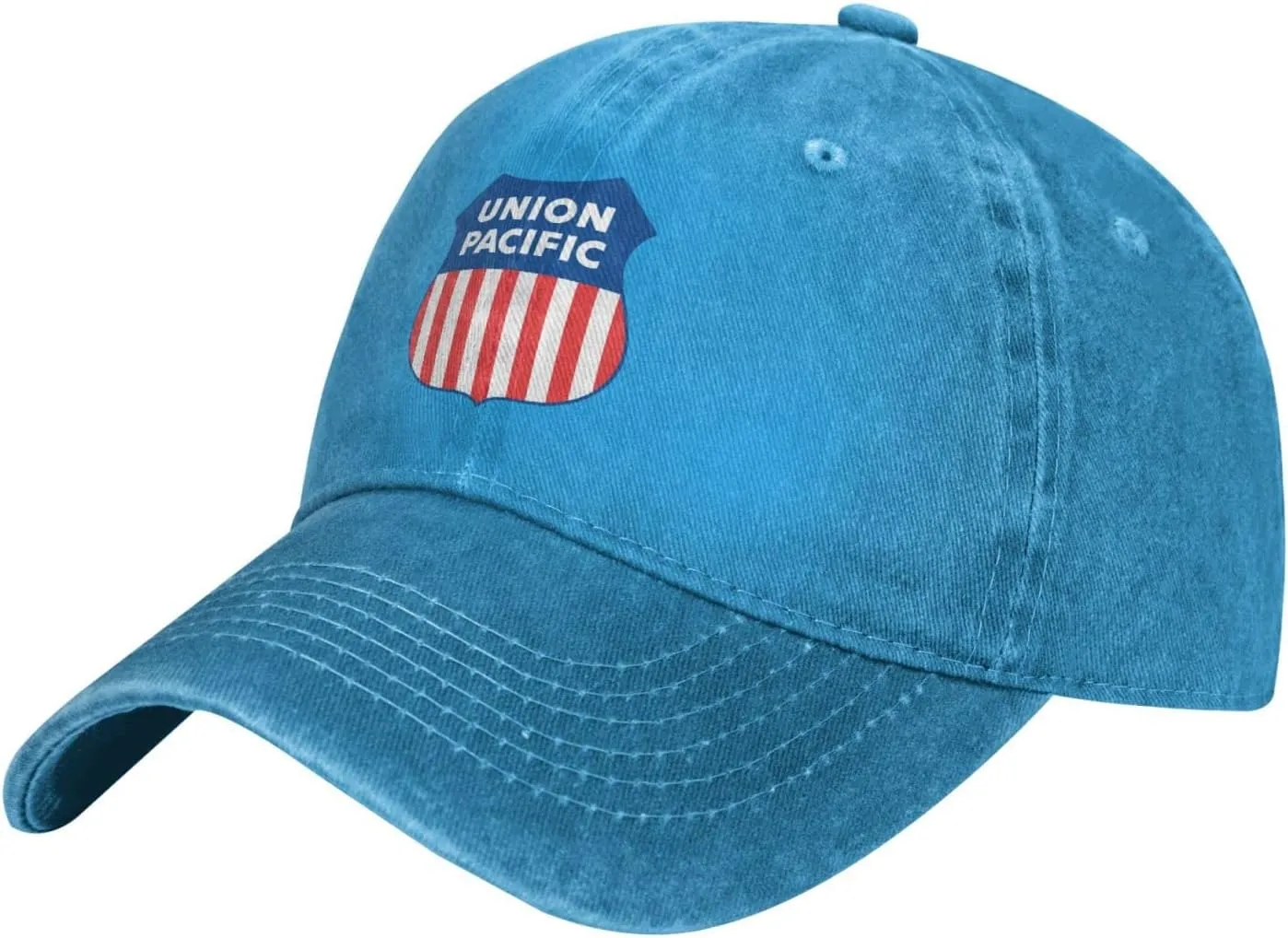 Union Pacific Railroad Denim Trucker Hat Baseball Cap for Men Or Women Cowboy