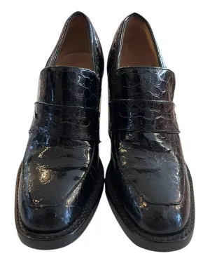 Vintage Freelance Classics Brown Leather French Loafer Heels