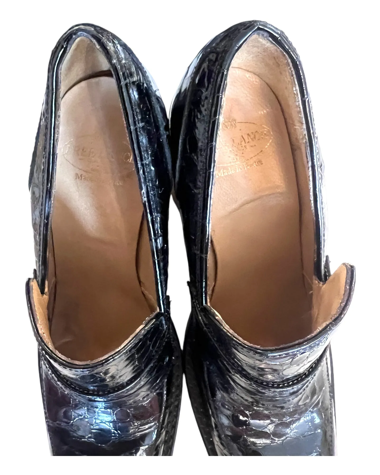 Vintage Freelance Classics Brown Leather French Loafer Heels