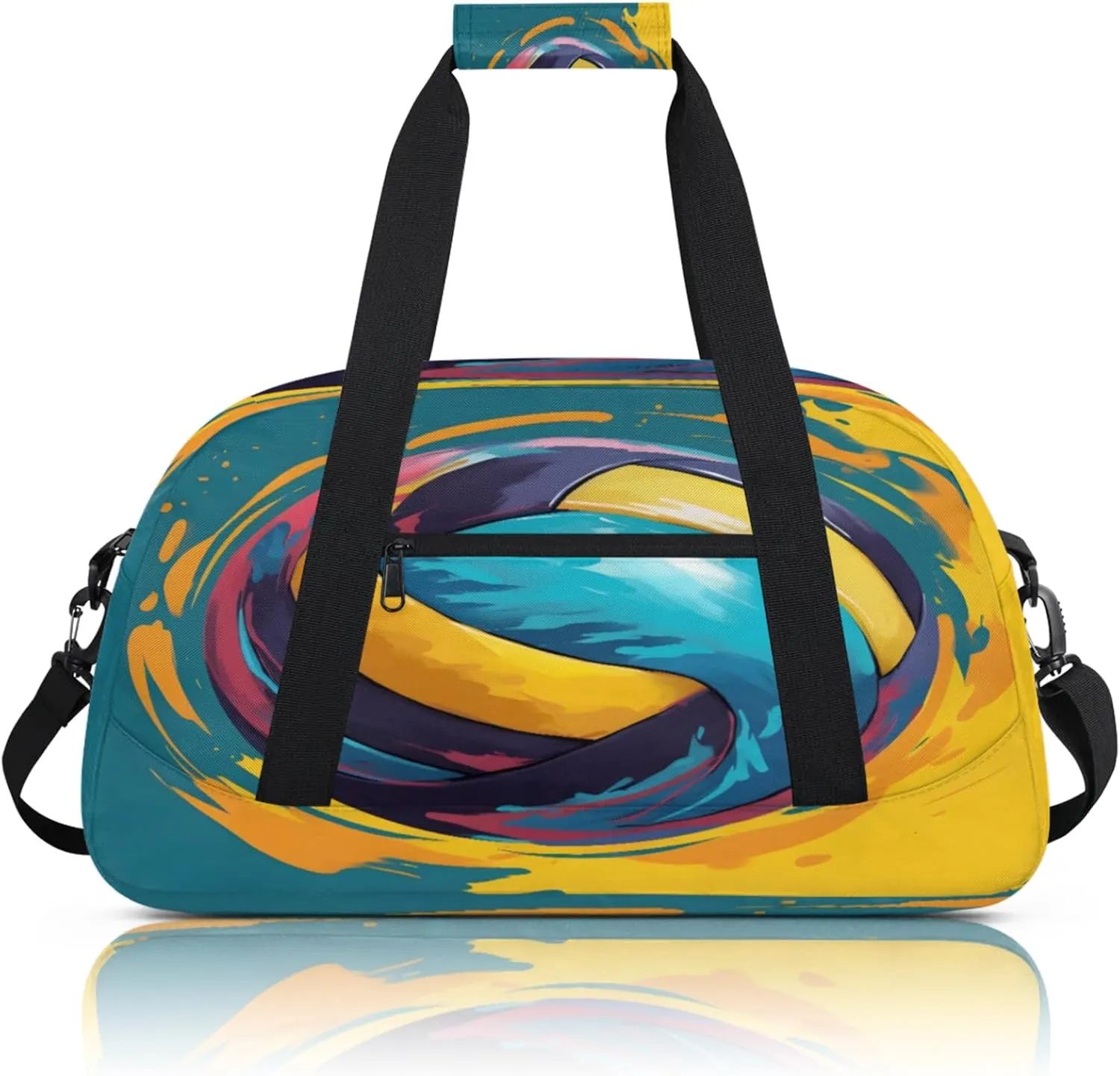 Volleyball Small Gym Bag 18 inch Carry On Duffel Bag for Weekender Travel Sports Workout Yoga Gymnastics Dance Ballet