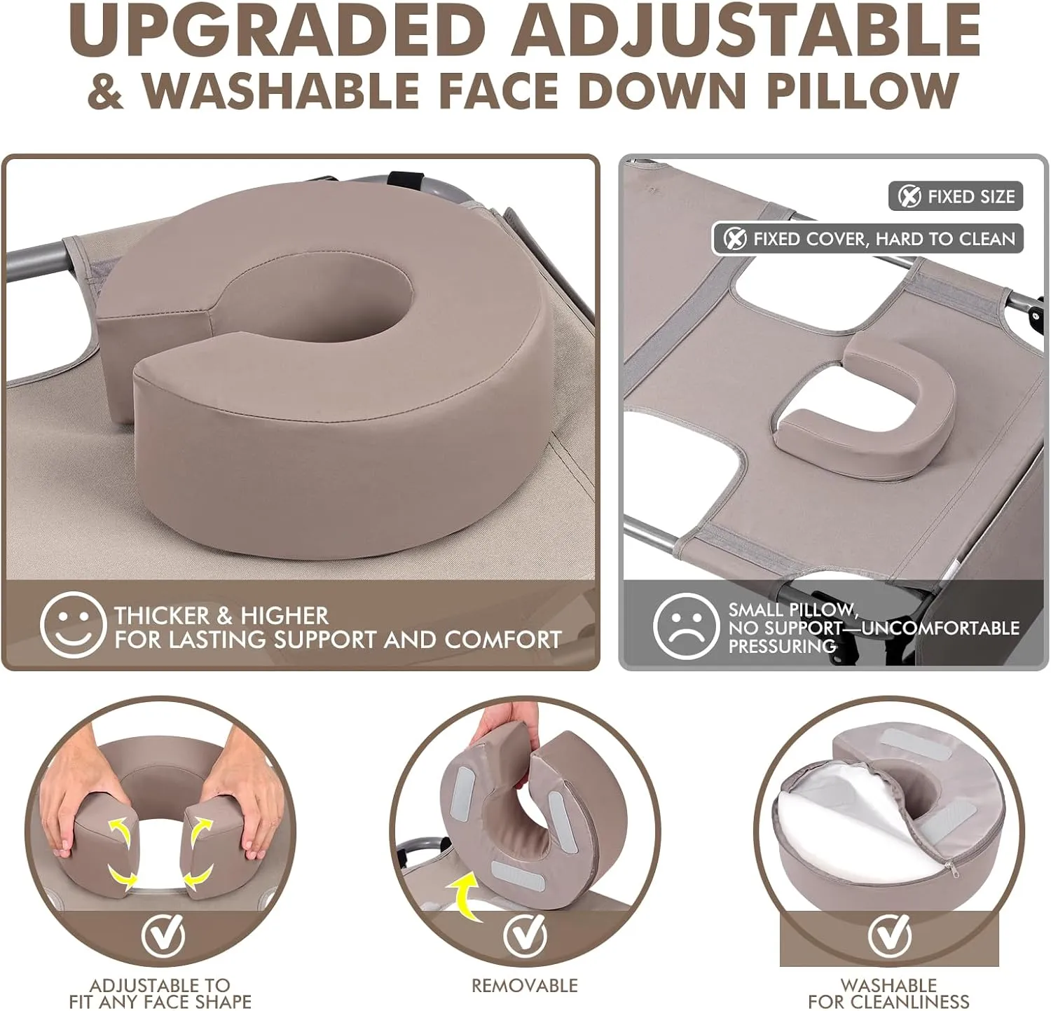 Wheel-To-Go Tanning Chair with Wheels Sun Canopy Umbrella Face Hole Thicker Washable Adjustable, Heavy Duty Folding Lay Flat Sun Lounge Chair Beach Outside Sunbathing Reading, UPF 50  (Patent Design)