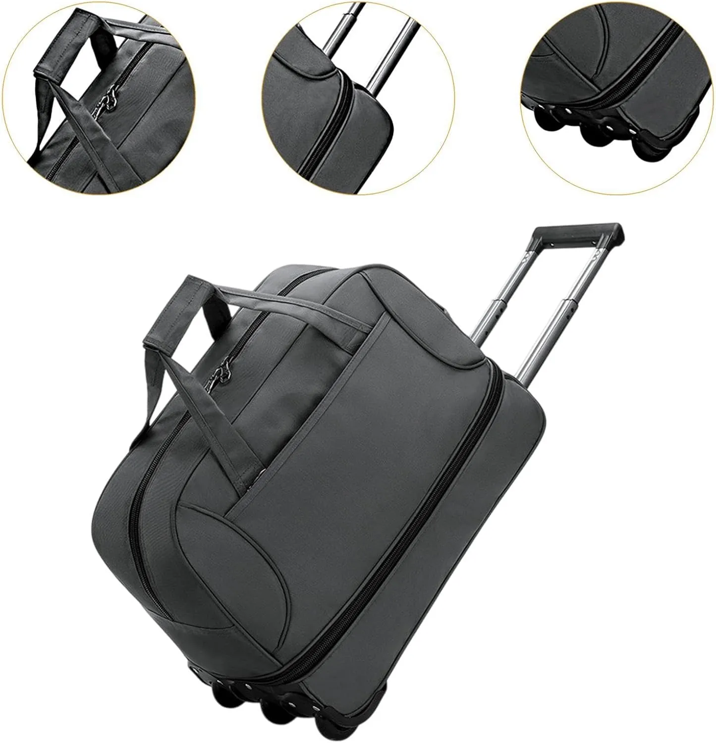 Wheeled Duffel Bag for Travel And Outdoor Activities, Gray